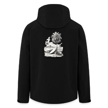 Allez là où vous vous sentez le plus vivant - Veste softshell homme en polyester recyclé Stanley/Stella - noir - Dos - AI Model Male 185 light (185cm)