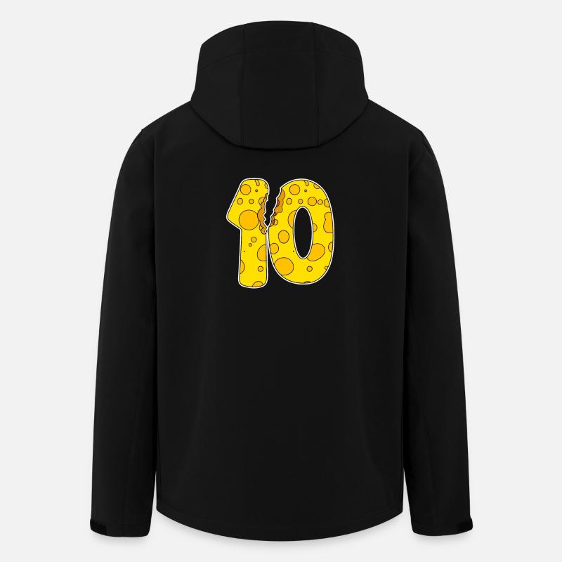 10 ans de Funny Cheese - Veste softshell homme en polyester recyclé Stanley/Stella - noir