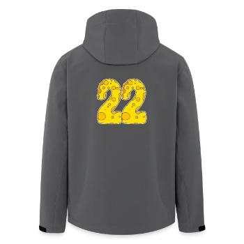22 Year Old Funny Cheese - Men’s Recycled Softshell Jacket by Stanley/Stella - anthracite - Back - AI Model Male 185 light (185cm)