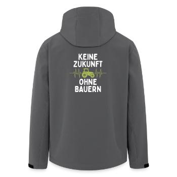 Keine Zukunft ohne Bauern Bauer Demo Landwirt - Recycelte Männer Softshell-Jacke von Stanley/Stella - Anthrazit - Hinten - AI Model Male 185 light (185cm)