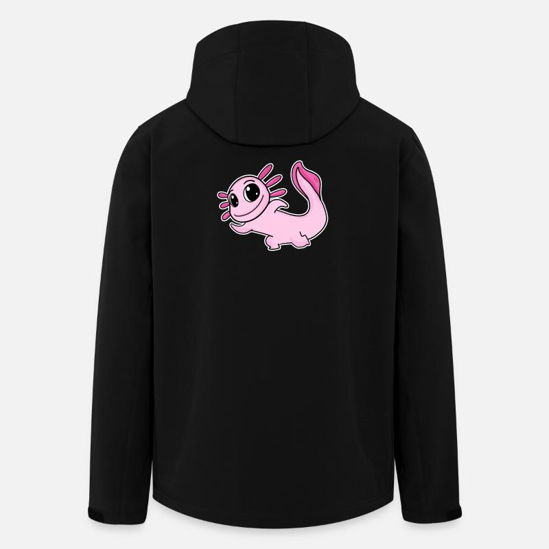 Axolotl Motif Pink - Men’s Recycled Softshell Jacket by Stanley/Stella - black