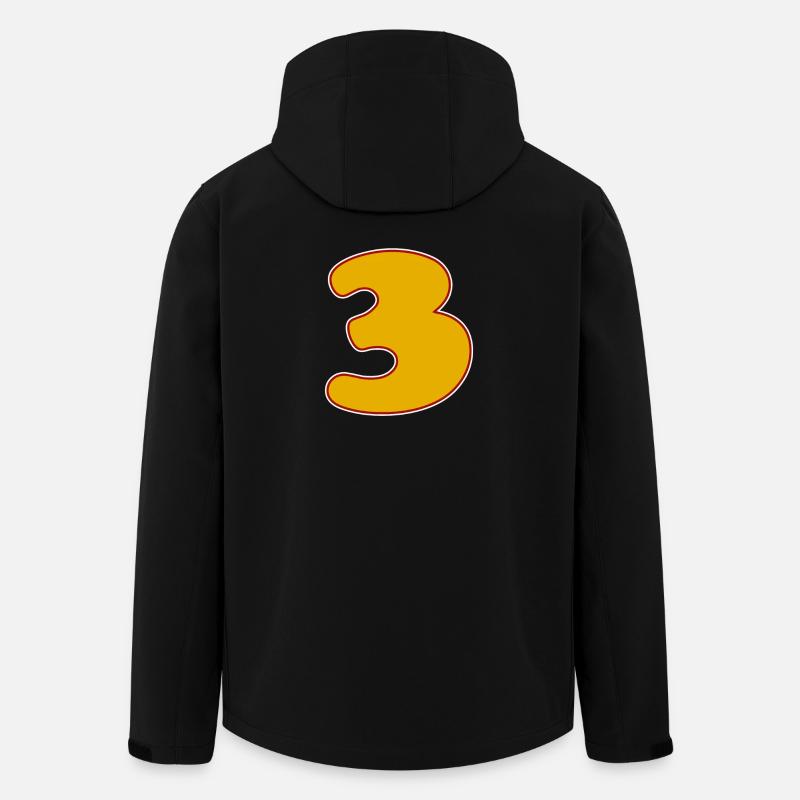 3 - Drei - Recycelte Männer Softshell-Jacke von Stanley/Stella - Schwarz