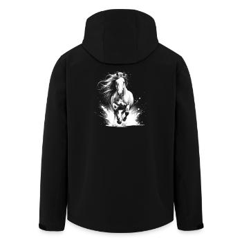 Cheval cool au galop comme portrait - Veste softshell homme en polyester recyclé Stanley/Stella - noir - Dos - AI Model Male 185 light (185cm)