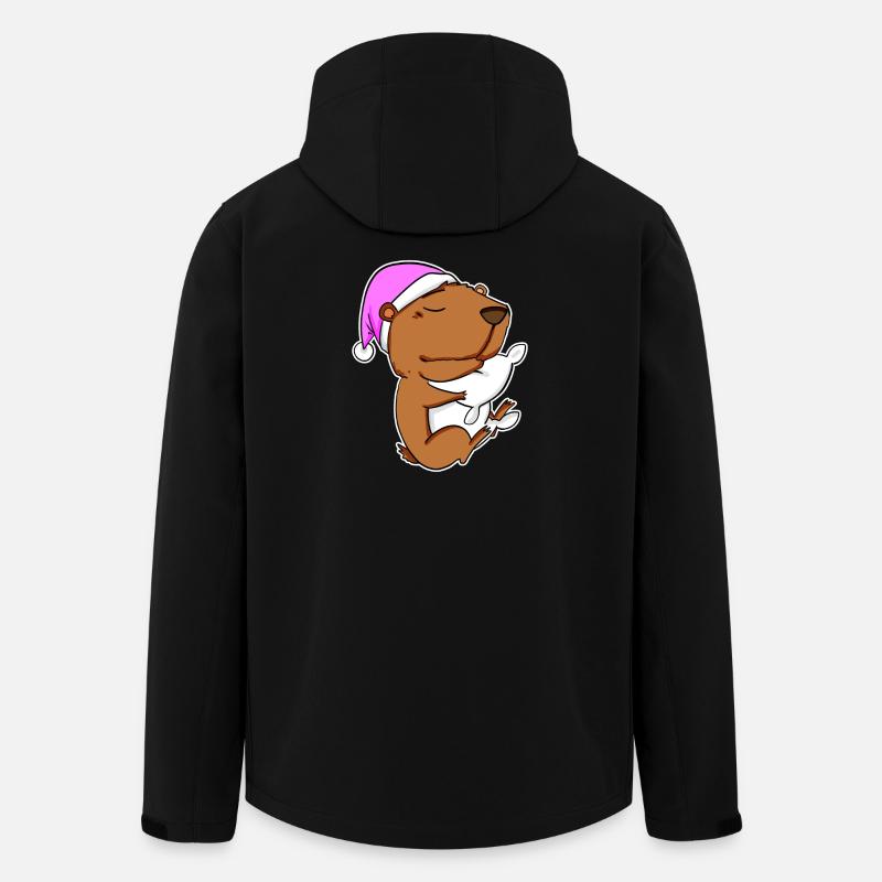 Capybara Capybara Tired Pillow Relax - Men’s Recycled Softshell Jacket by Stanley/Stella - black