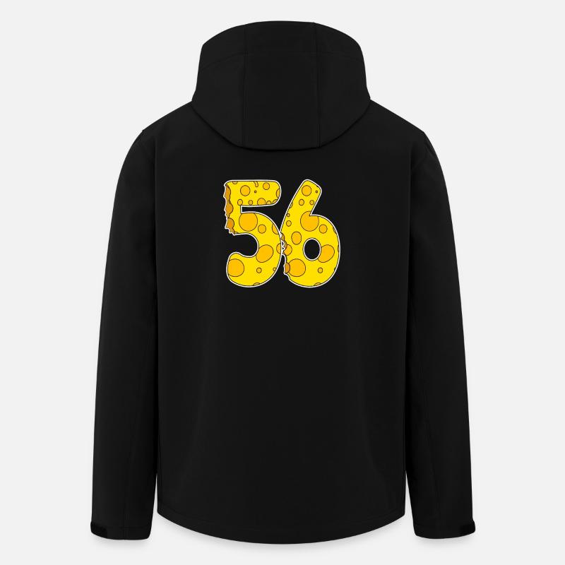 56 Jahre Lustig Käse - Recycelte Männer Softshell-Jacke von Stanley/Stella - Schwarz
