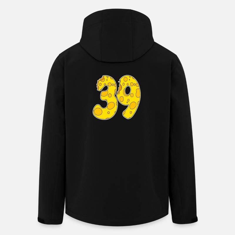 39 Jahre Lustig Käse - Recycelte Männer Softshell-Jacke von Stanley/Stella - Schwarz