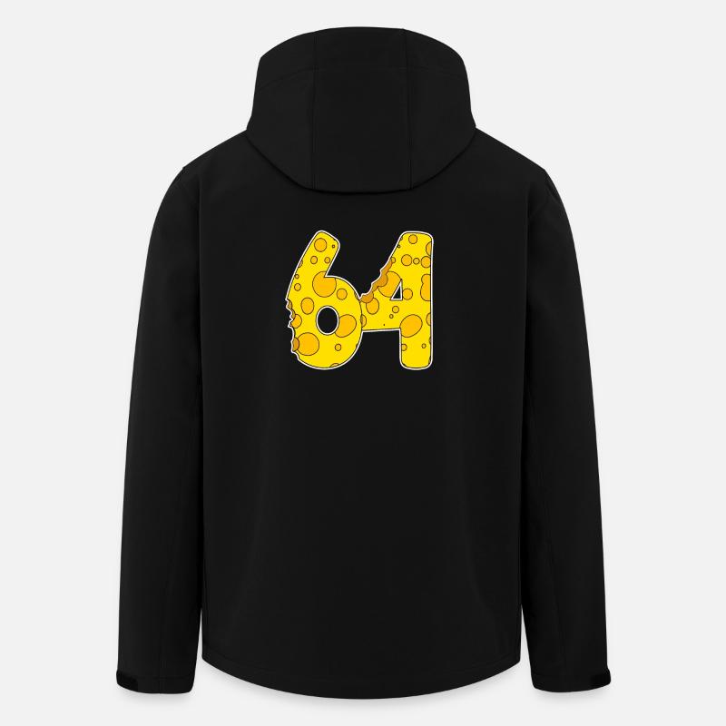 64 ans de Lustig Käse - Veste softshell homme en polyester recyclé Stanley/Stella - noir