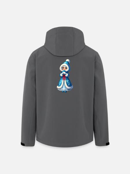 Ded Moroz Snegurochka, russisk julemand - Stanley/Stella herre softshelljakke i genanvendt polyester - sort