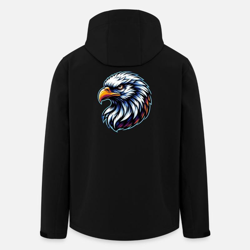 Weißkopfseeadler - Recycelte Männer Softshell-Jacke von Stanley/Stella - Schwarz