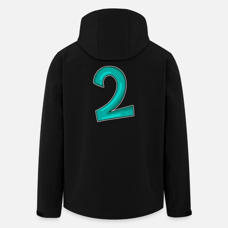 2 - Zahl - Nummer Zwei - Recycelte Männer Softshell-Jacke von Stanley/Stella - Schwarz