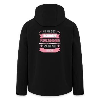 Psychologin Psychologie süßes Geschenk - Recycelte Männer Softshell-Jacke von Stanley/Stella - Schwarz - Hinten - AI Model Male 185 light (185cm)