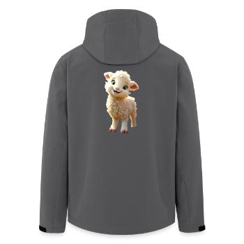 Schaf Lamm Mäh Schäfchen Schäfer Süße Schafe Schaf - Recycelte Männer Softshell-Jacke von Stanley/Stella - Anthrazit - Hinten - AI Model Male 185 light (185cm)