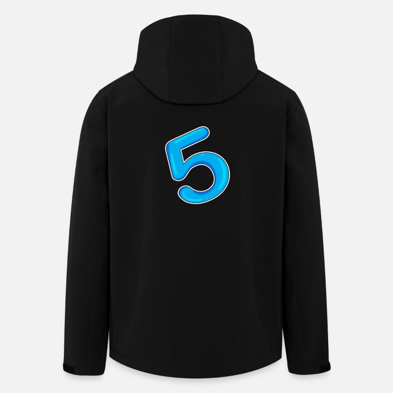 Numéro 5 Bleu - Veste softshell homme en polyester recyclé Stanley/Stella - noir