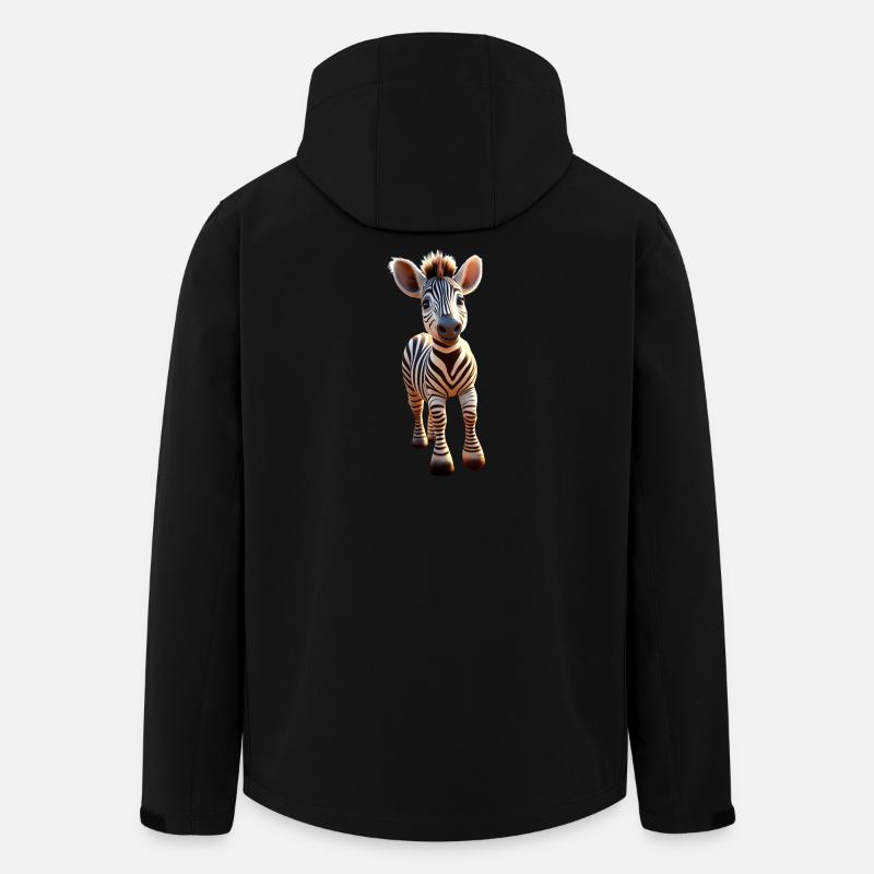 Zebra Afrika Ich Liebe Süße Zebras Wildnis Zebra - Recycelte Männer Softshell-Jacke von Stanley/Stella - Schwarz
