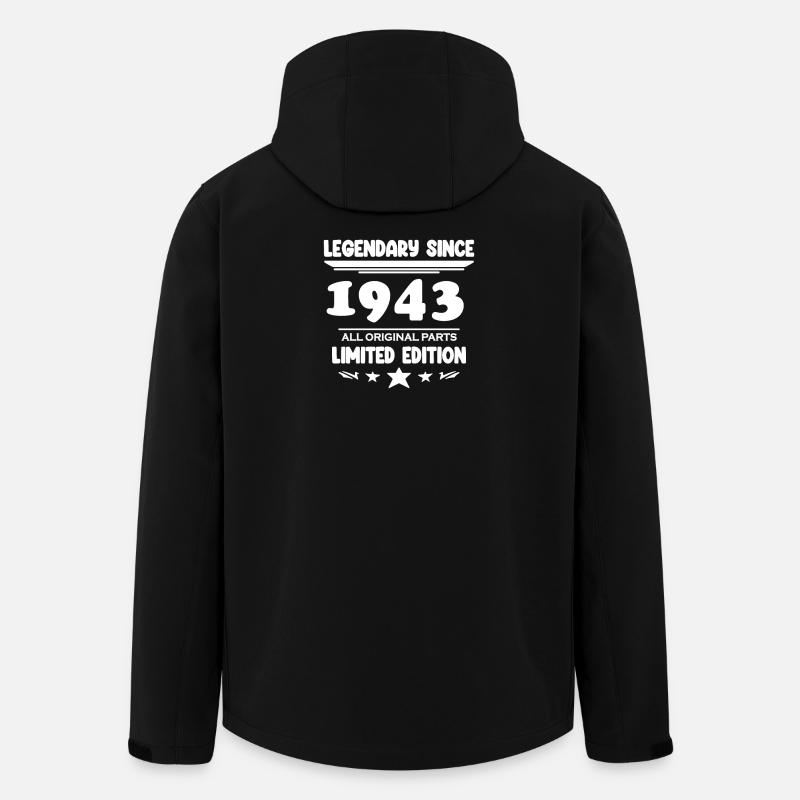 1943 - Année 1943 - Année 1943 - Veste softshell homme en polyester recyclé Stanley/Stella - noir