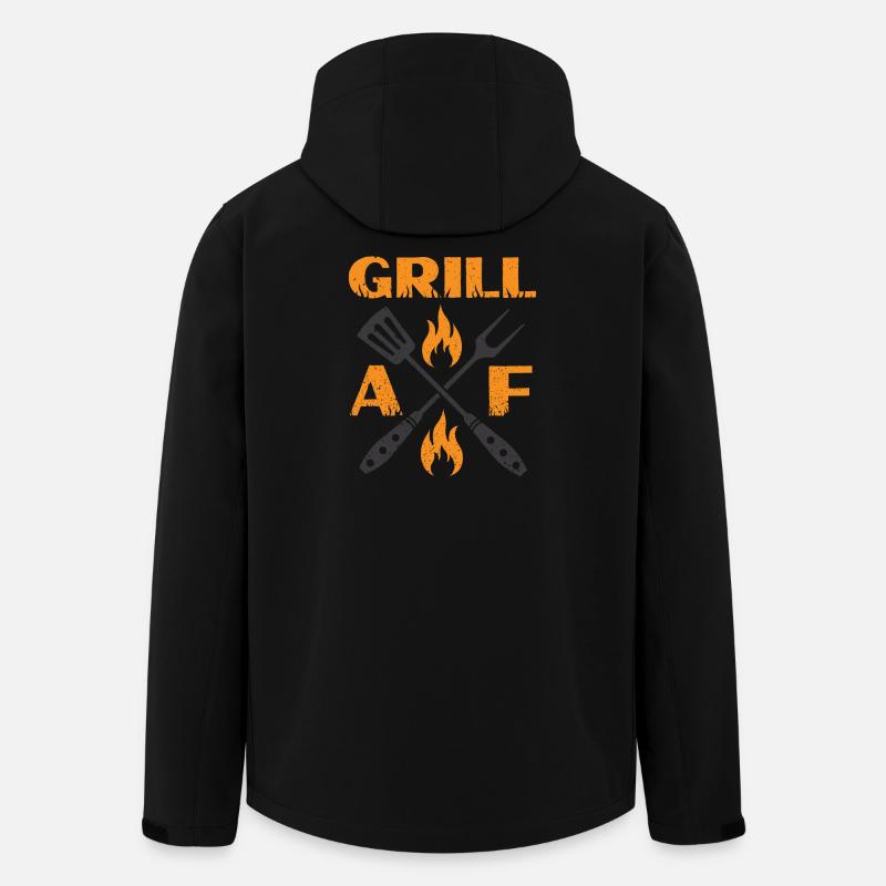 Grill AF - Recycelte Männer Softshell-Jacke von Stanley/Stella - Schwarz