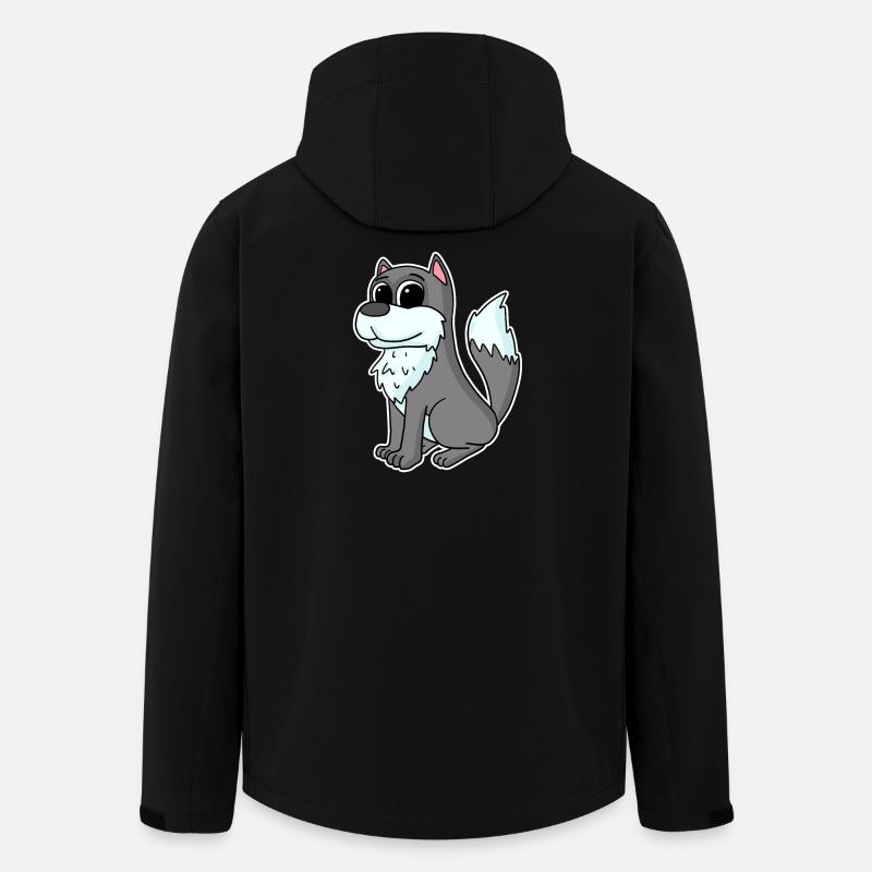 Wolf Tier - Recycelte Männer Softshell-Jacke von Stanley/Stella - Schwarz
