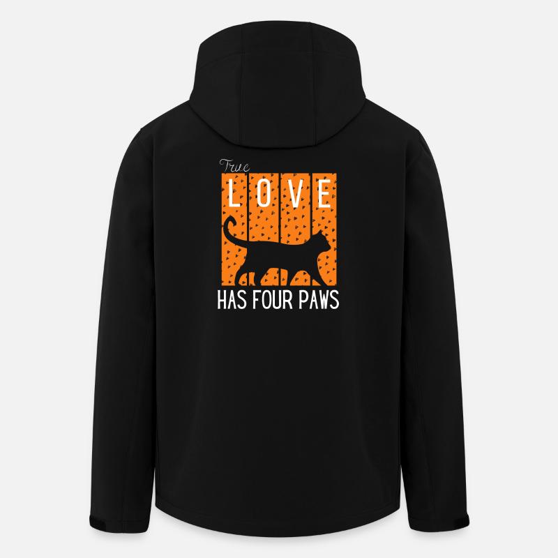 Love Has Four Paws Katzen-Silhouette - Recycelte Männer Softshell-Jacke von Stanley/Stella - Schwarz