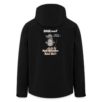 Schlechte Laune Nö Maulwurf Wortspiel - Recycelte Männer Softshell-Jacke von Stanley/Stella - Schwarz - Hinten - AI Model Male 185 light (185cm)