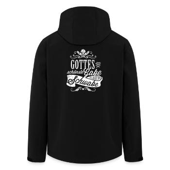 Gottes schönste Gabe ist der Schwabe - Recycelte Männer Softshell-Jacke von Stanley/Stella - Schwarz - Hinten - AI Model Male 185 light (185cm)