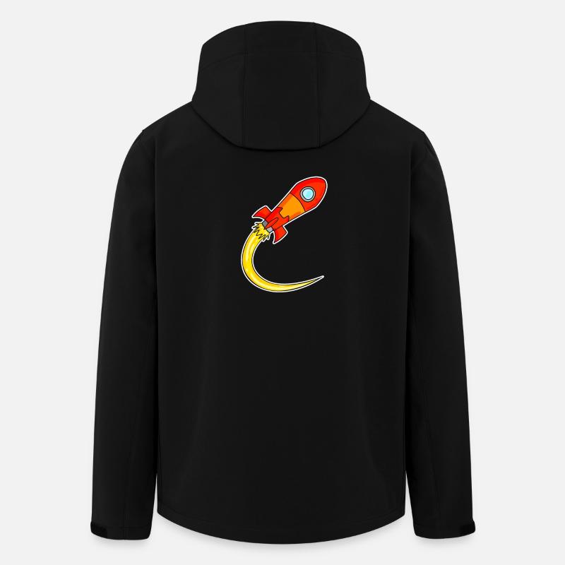Rakete Motiv - Recycelte Männer Softshell-Jacke von Stanley/Stella - Schwarz