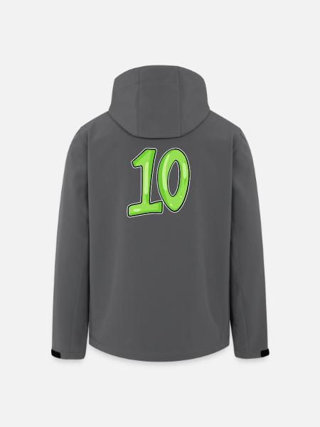 Dix numéros 10 Nombre - Veste softshell homme en polyester recyclé Stanley/Stella - noir