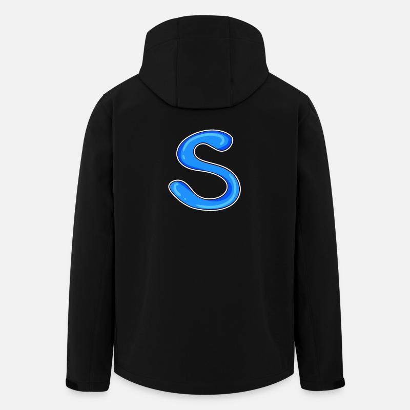 Buchstabe S Anfangsbuchstabe - Recycelte Männer Softshell-Jacke von Stanley/Stella - Schwarz