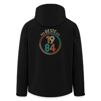 of the BEST of 1984 - the BEST of 1984, birthday - Men’s Recycled Softshell Jacket by Stanley/Stella - black - Back - AI Model Male 185 light (185cm)