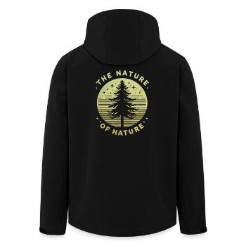 La nature de la nature - Veste softshell homme en polyester recyclé Stanley/Stella - noir - Dos - AI Model Male 185 light (185cm)