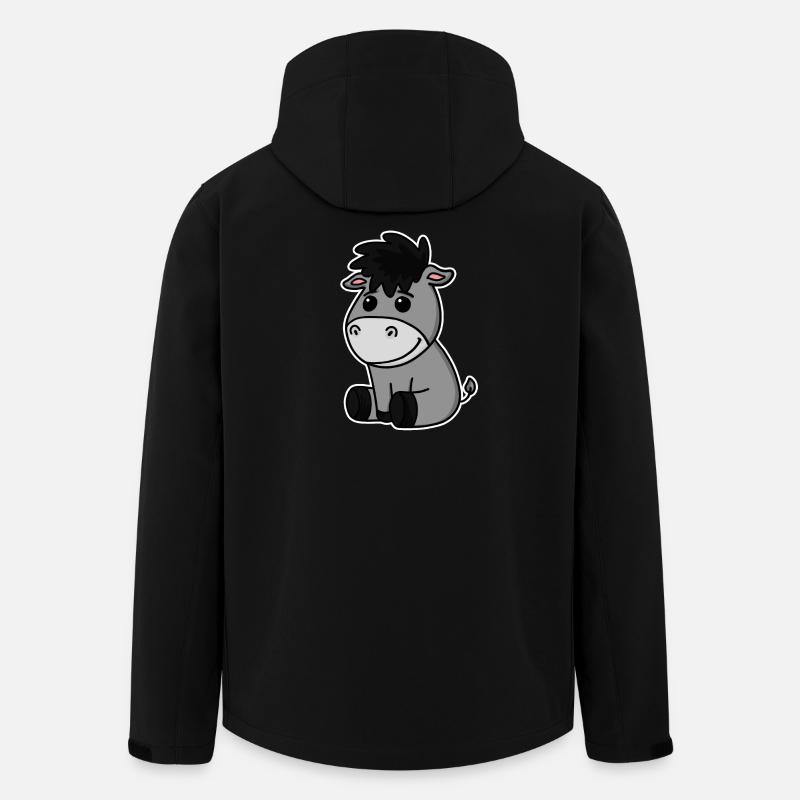 Esel Motiv - Recycelte Männer Softshell-Jacke von Stanley/Stella - Schwarz