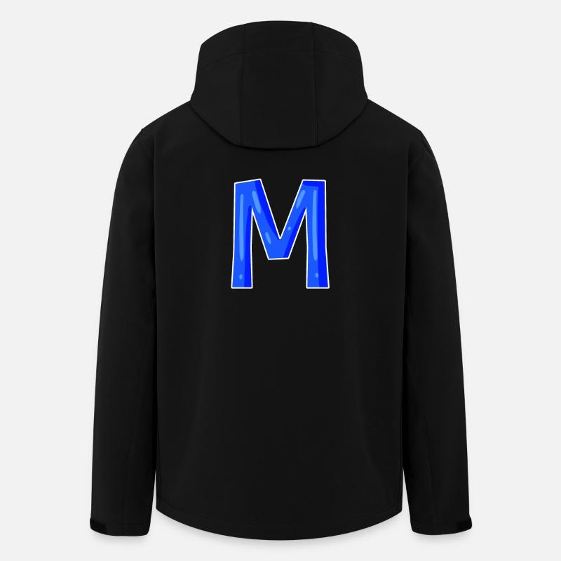 Buchstabe M - Anfangsbuchstabe M - Recycelte Männer Softshell-Jacke von Stanley/Stella - Schwarz