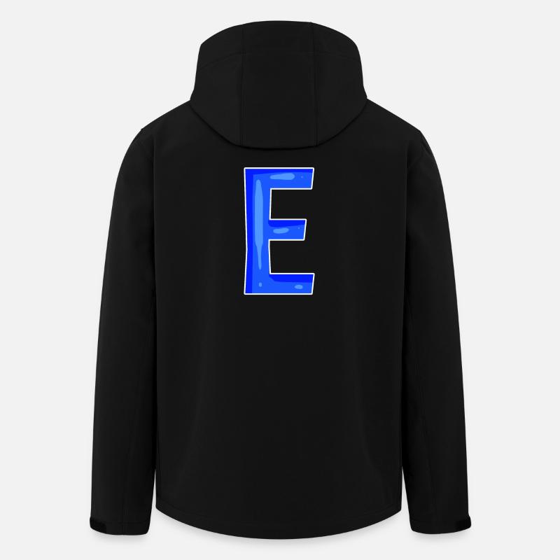 Point E - Initial point E - Men’s Recycled Softshell Jacket by Stanley/Stella - black