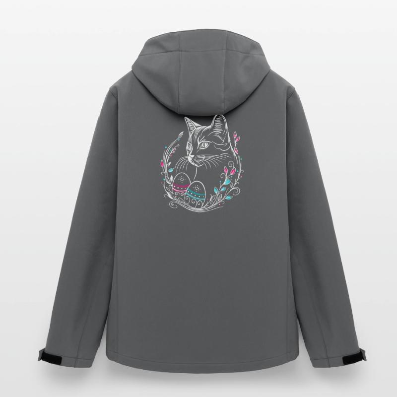 Cat Easter Easter Eggs Easter Cat Men’s Recycled Softshell Jacket by Stanley/Stella