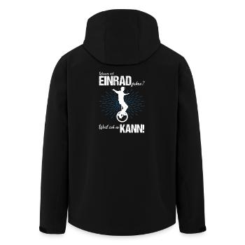 Einrad fahren - Recycelte Männer Softshell-Jacke von Stanley/Stella - Schwarz - Hinten - AI Model Male 185 light (185cm)