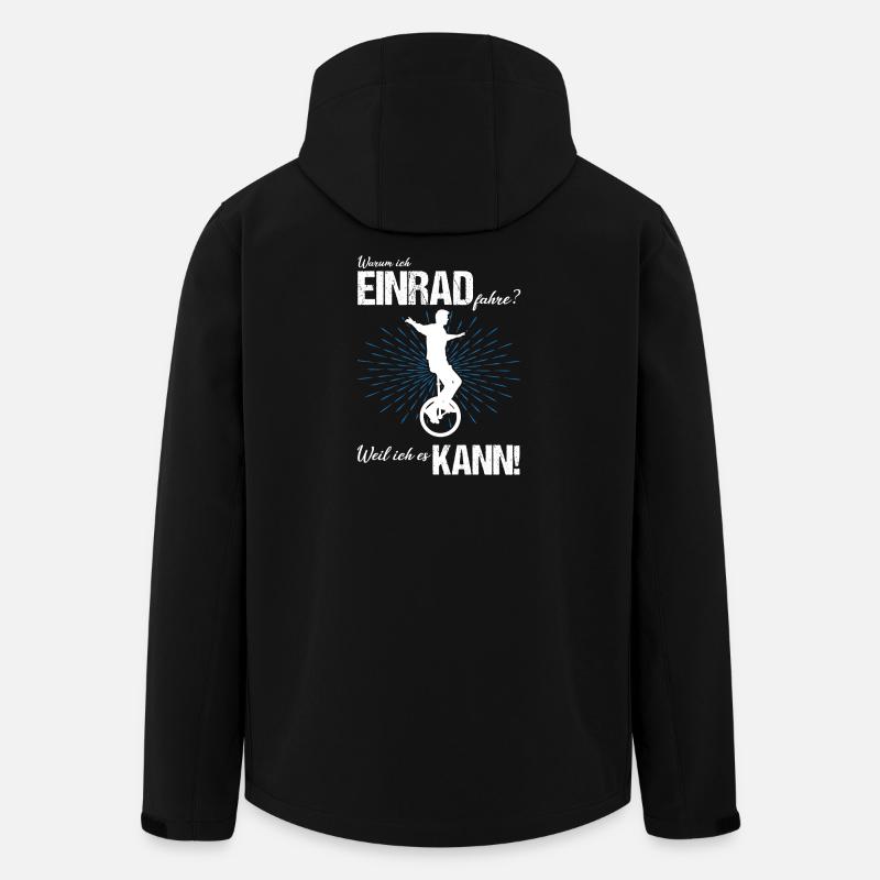 Einrad fahren - Recycelte Männer Softshell-Jacke von Stanley/Stella - Schwarz