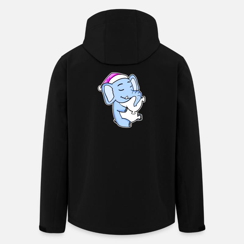 Elefant Müde Ausschlafen Schlafen Mädchen - Recycelte Männer Softshell-Jacke von Stanley/Stella - Schwarz