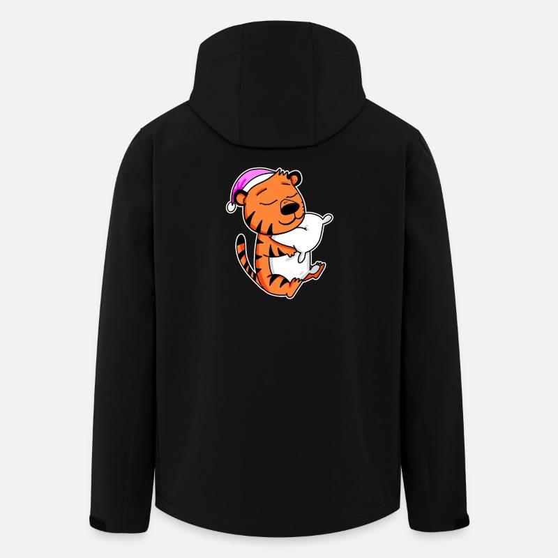 Tiger Müde Ausschlafen Schlafen Mädchen - Recycelte Männer Softshell-Jacke von Stanley/Stella - Schwarz