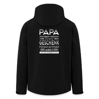 Papa Bester Papa Der Welt Geschenk Weihnachten - Recycelte Männer Softshell-Jacke von Stanley/Stella - Schwarz - Hinten - AI Model Male 185 light (185cm)