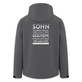 Sohn Geschenke Geburtstag Geburtstagsgeschenk - Recycelte Männer Softshell-Jacke von Stanley/Stella - Schwarz - Hinten - AI Model Male 185 light (185cm)