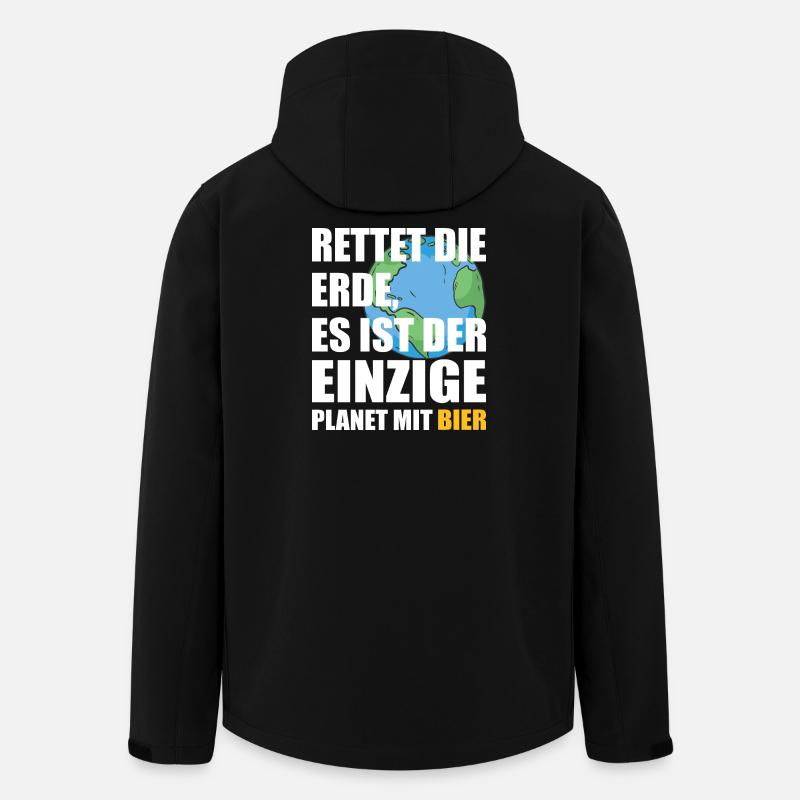 Bier Planet Retten - Recycelte Männer Softshell-Jacke von Stanley/Stella - Schwarz