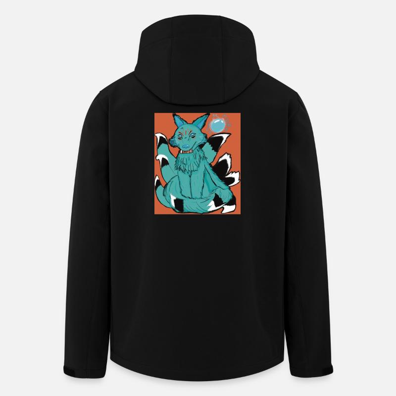 Kitsune's Hoshi no tama - Recycelte Männer Softshell-Jacke von Stanley/Stella - Schwarz