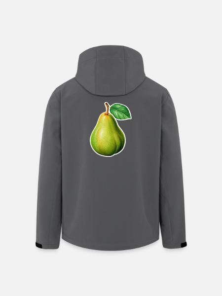 Illustrazione di pere – Stile da giardino vintage - Giacca softshell uomo in poliestere riciclato di Stanley/Stella - nero