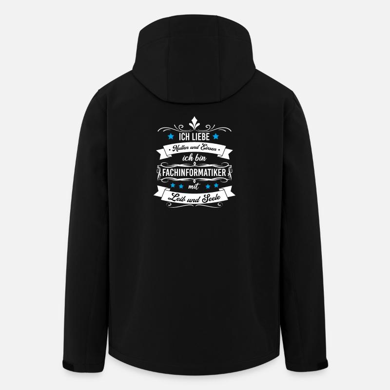 Fachinformatiker - Recycelte Männer Softshell-Jacke von Stanley/Stella - Schwarz