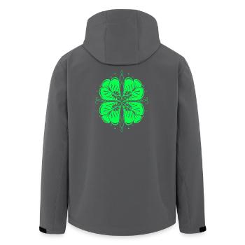 Klee St Patricks Day Kleeblatt - Recycelte Männer Softshell-Jacke von Stanley/Stella - Schwarz - Hinten - AI Model Male 185 light (185cm)