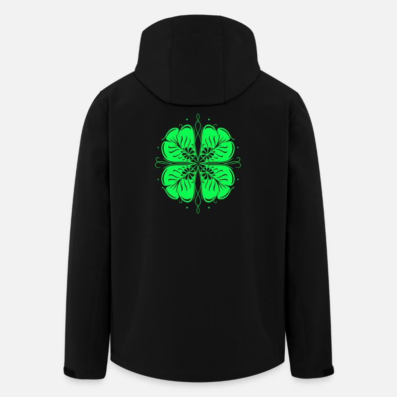Clover St Patrick's Day Shamrock - Men’s Recycled Softshell Jacket by Stanley/Stella - black