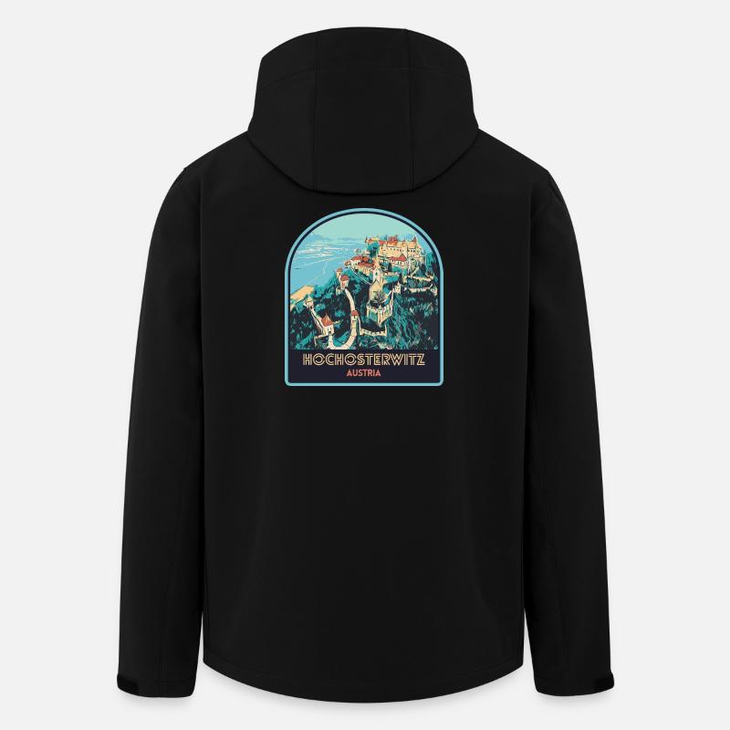 Illustration Hochosterwitz Castle, Austria - Men’s Recycled Softshell Jacket by Stanley/Stella - black