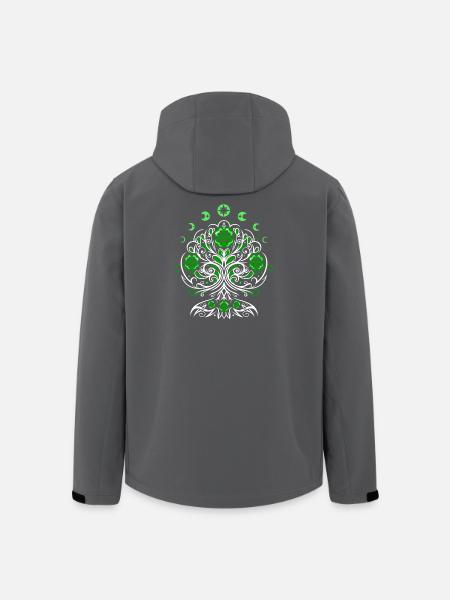 St Patricks Day Lebensbaum mit Mondphasen - Recycelte Männer Softshell-Jacke von Stanley/Stella - Schwarz