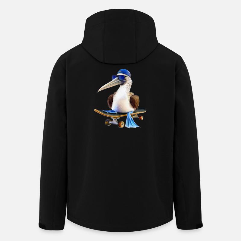 Blue-footed booby skateboard - Men’s Recycled Softshell Jacket by Stanley/Stella - black