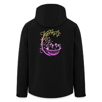 Panier de Pâques Panier de Pâques - Veste softshell homme en polyester recyclé Stanley/Stella - noir - Dos - AI Model Male 185 light (185cm)