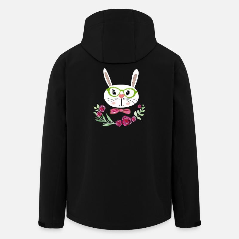 Lapin de Pâques Pâques - Veste softshell homme en polyester recyclé Stanley/Stella - noir